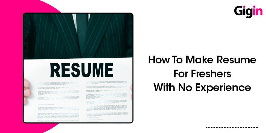 resume for freshers